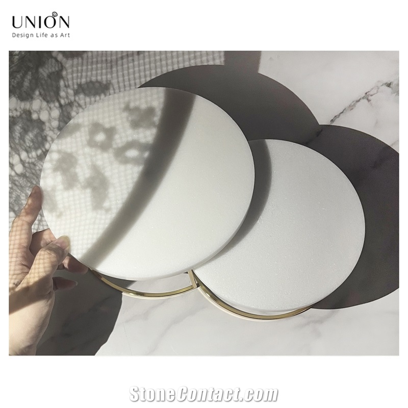 UNION DECO Marble Cupcake Stand Set Of 2 Round Dessert Stand