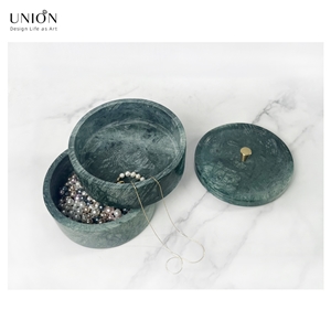 UNION DECO Marble Storage Box Container With Removable Lid