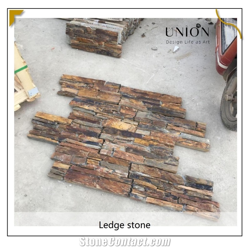 UNION DECO Natural Slate Tiles Wall Cladding For Fireplace