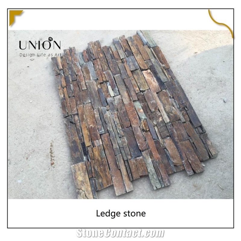 UNION DECO Natural Slate Tiles Wall Cladding For Fireplace