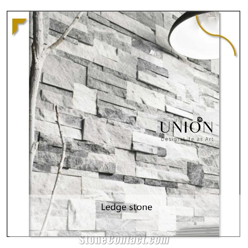 UNION DECO Natural Stone Quartzite Ledger Stone Panel 18X35