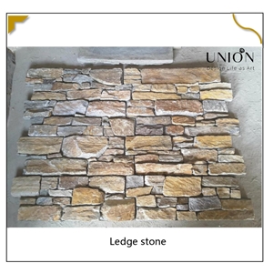 UNION DECO Wall Cladding Rusty Quartzite Ledger Stone Panel