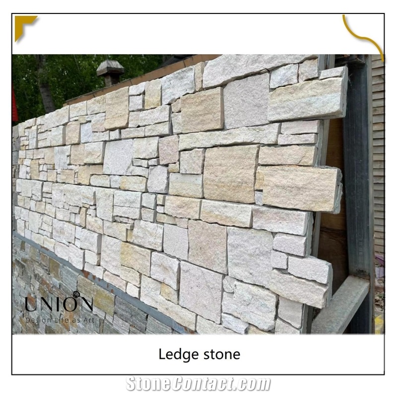 UNION DECO White Sandstone Building Stone Tile Stacked Stone