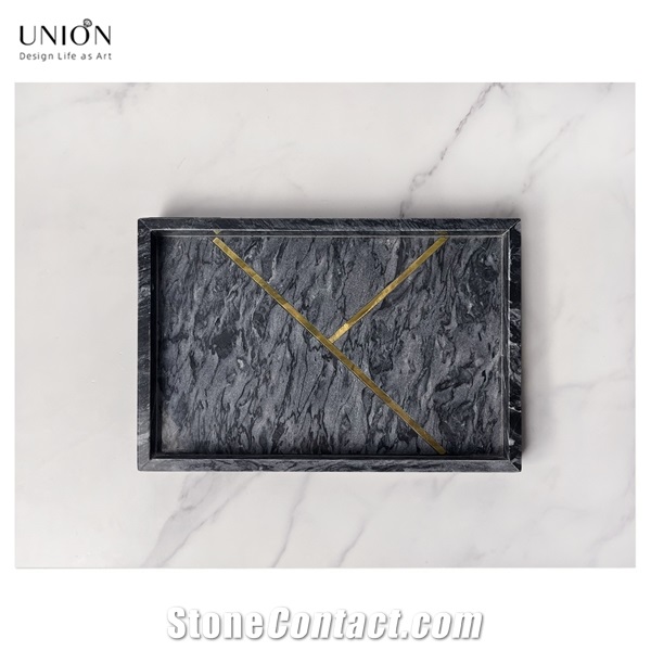 UNION DECO Wholesale Hotel Rectangle Marble Serving Tray