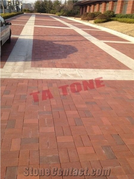 Antique Red Reclaimed Bricks Pavers For Walkway Road