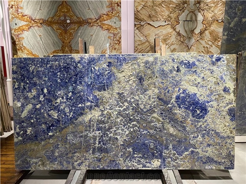 Bolivian Blue Sodalite Luxury Stone Slabs & Tiles