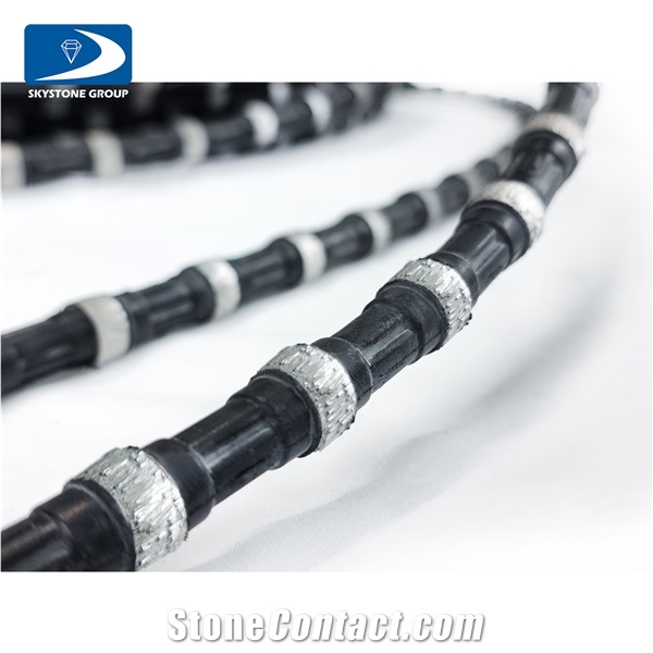 GQR 12.4Mm Quarry Wire Saw Fixed By Rubber With 38/40 Beads