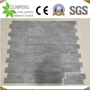 18*35CM Shape S Black Split Slate China Stacked Stone