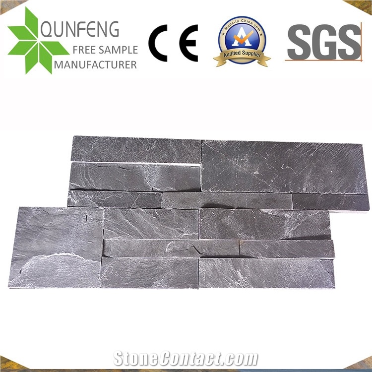 Black Split Culture Stone China Slate Wall Tile