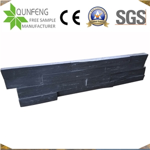 China 60X15cm Wall Decorative Black Z Slate Cultured Stone