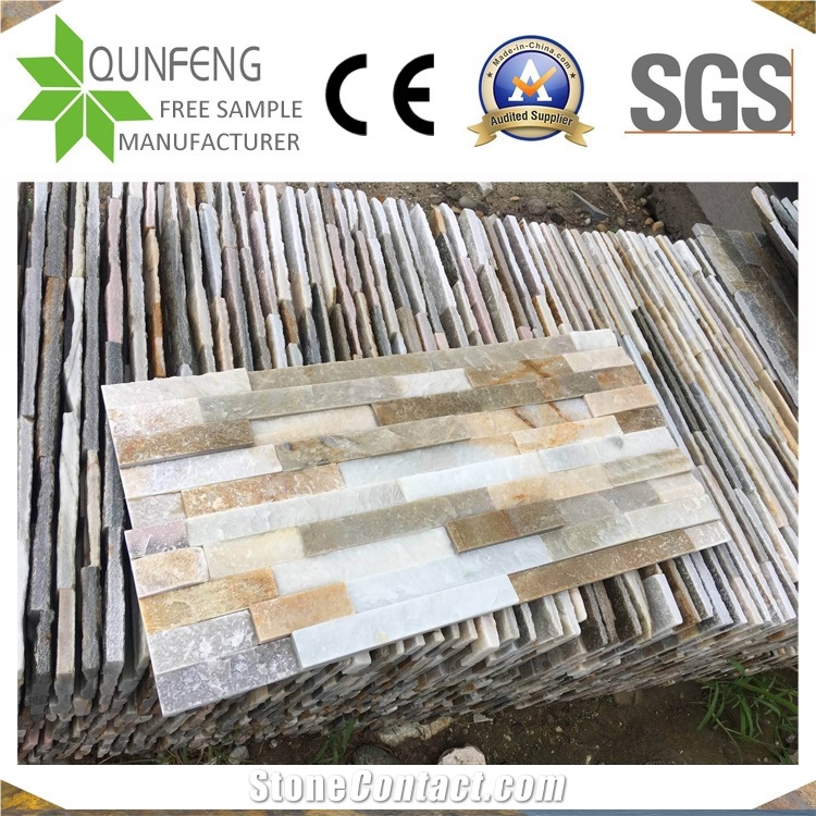 China Natural Split Face Yellow Slate Culture Stone
