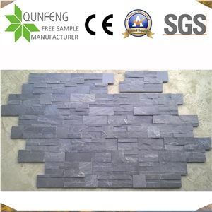 China Slate Wall Panel Black Split Face Culture Stone