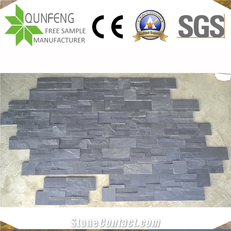 China Wall Decoration Black Slate Split Face Culture Stone