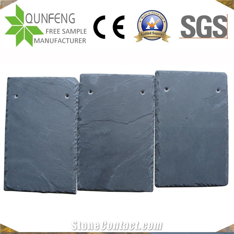 Rectangle Black Slate Roof Tiles For Covering And Coating