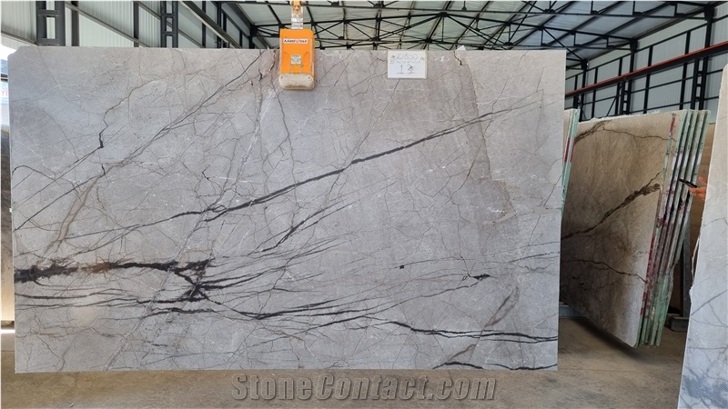 Silver Roots Honed Marble Slabs