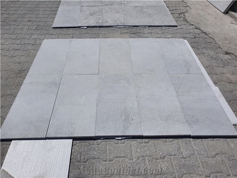 Tundra Grey Marble Tiles Sandblasted