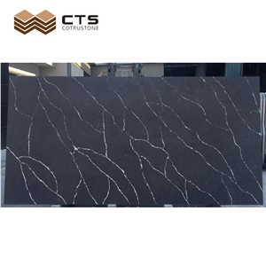 Black Calacatta Quartz Stone Slab High Quality Factory Price