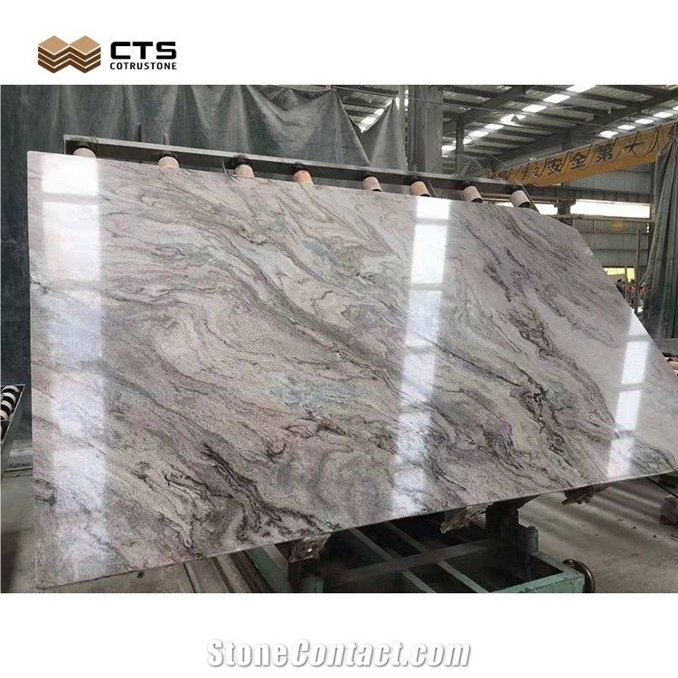 Glossiness Rose Wooden Marble Slab For Interior Floor Decor