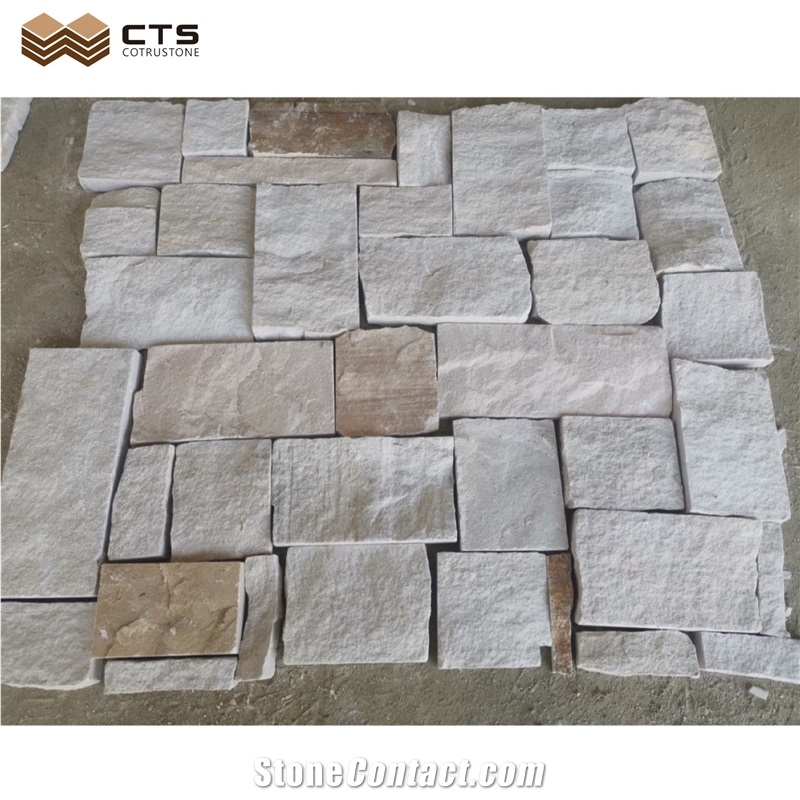 High Quality White Sandstone Exterior Wall Regular Square