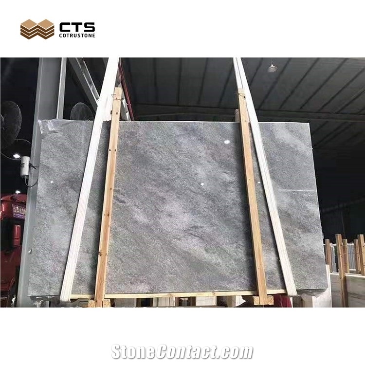 China Cloud Gray Jade Marble Matte Surface Slab For Indoor Floor