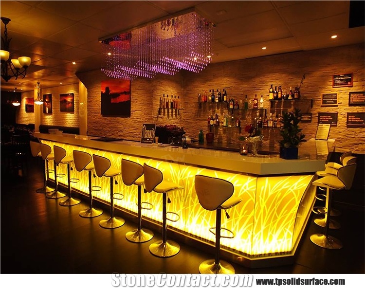 Customized Restaurant Nightclub Wine Led Bar Counter Design