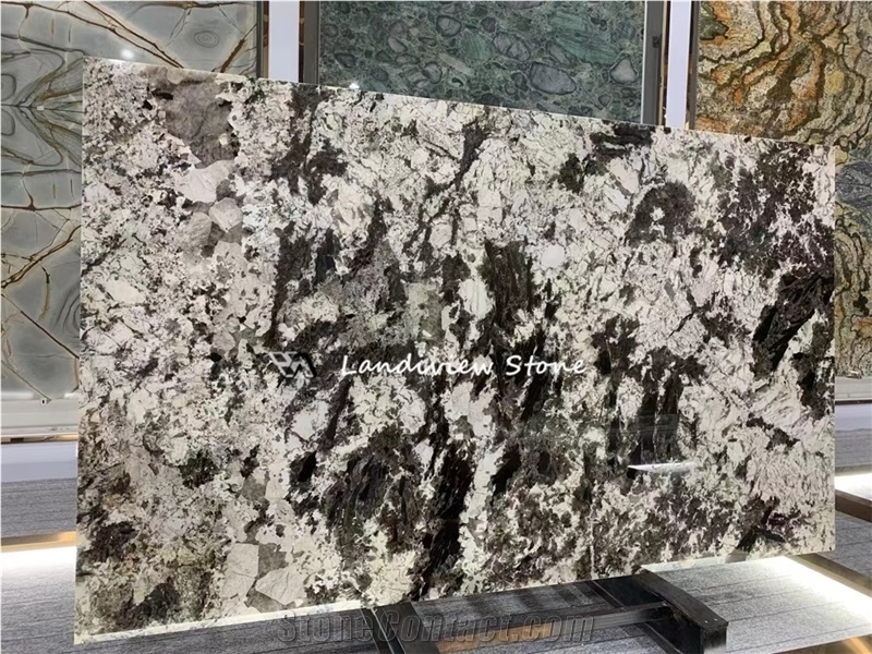 Delicatus White Granite Backlit Wall Decor