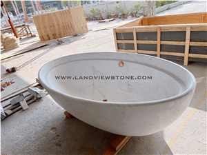 Volakas White Marble Hotel Bathtub
