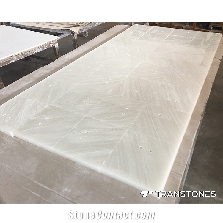 Onyx Look Panel Big Slabs White Alabaster Tiles