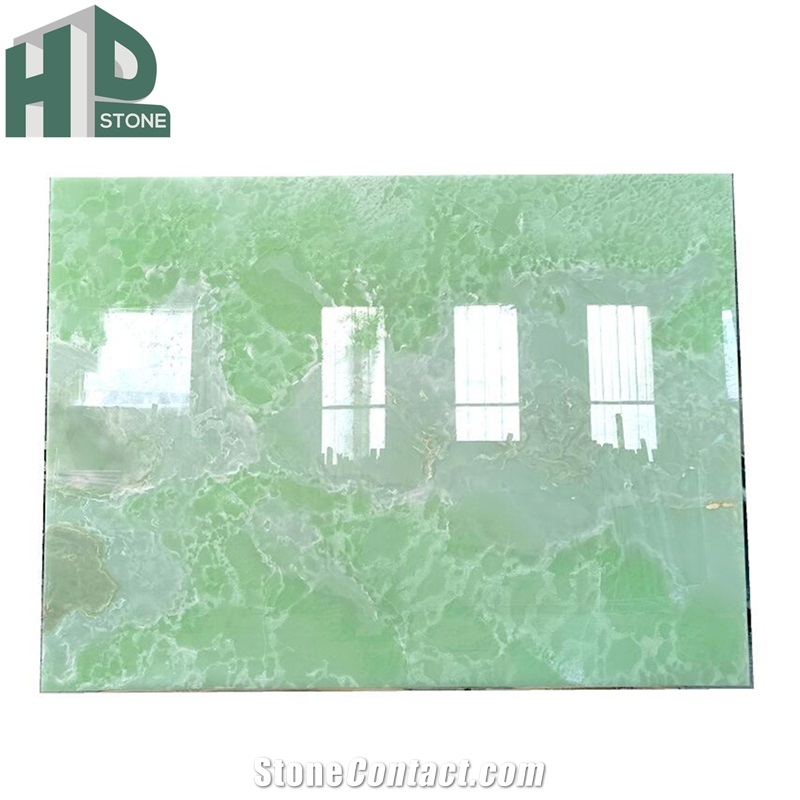 Natural Green Onyx Green Jade Slabs Tiles