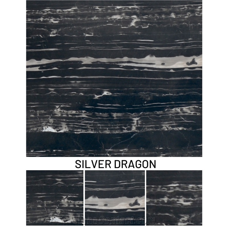 Silver White Dragon Marble