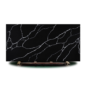 Large Big Wholesale Price Black Calacatta Artificial Quartz