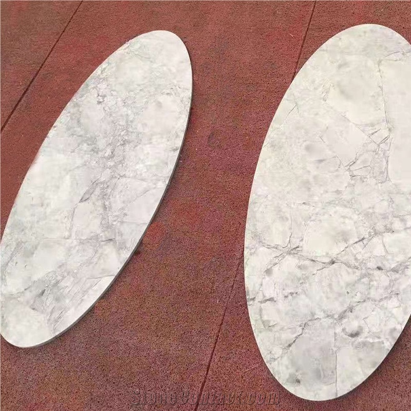 Custom Stone Table Super White Quartzite Stone Table Top
