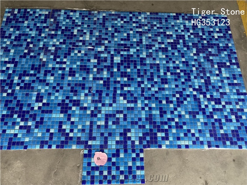 Blue Glass Mosaic Tiles
