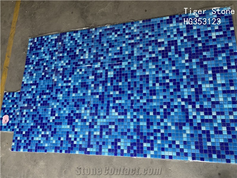 Blue Glass Mosaic Tiles