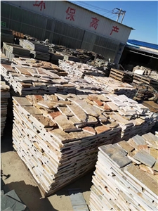 Gold Beige Quartzite Random Flagstone Crazy Paver