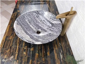 Juparana Light Granite Round Basin Sink