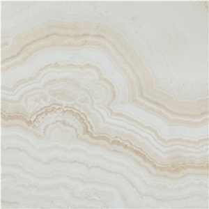 Polished White Ivory Onyx Slab