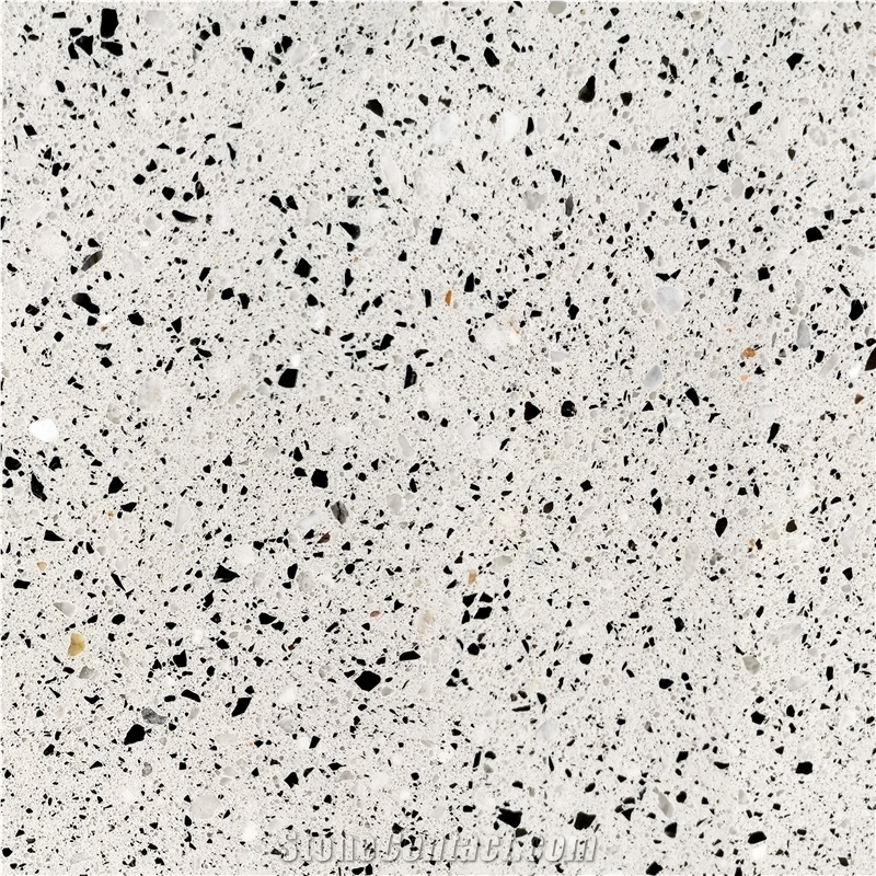 White Terrazzo Slab Floor Tiles