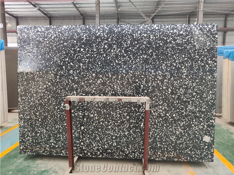 Artificial Stone Black Terrazzo Floor Tiles Wall Tiles