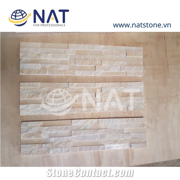 Vietnam Marble Mixed Polished Split Stacked Stone Wall Panel