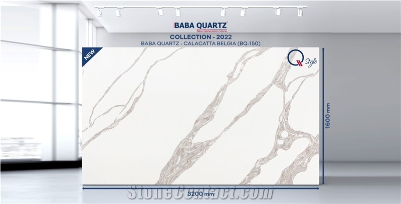 Calacatta Borghini Quartz Slabs BQ-149 Baba Quartz
