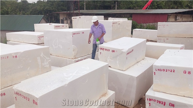 Pure White Marble Block The Best Offer From HTEX.,JSC