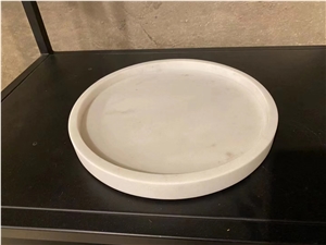 Carved Stone Dining Accessories Marble Carrara Tray Platter