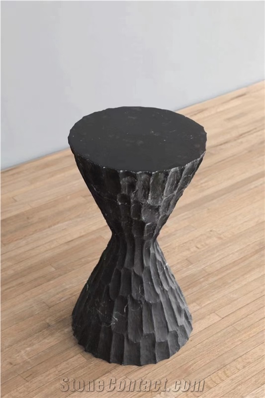 Marble Black Marquina Stool Stone Art Design Home Furniture