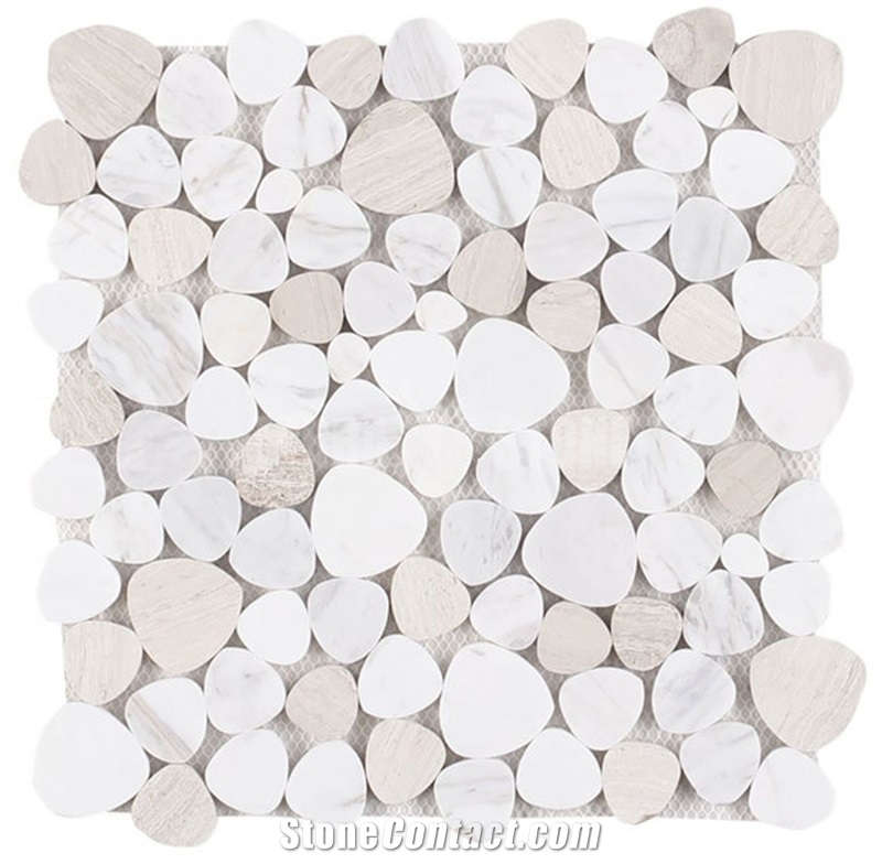 Palissandro Marble Gray Stone Mosaic Pebble Wall Tiles