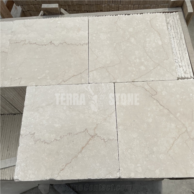 Botticino Classico Beige Marble Tile Tumbled Floor Tiles