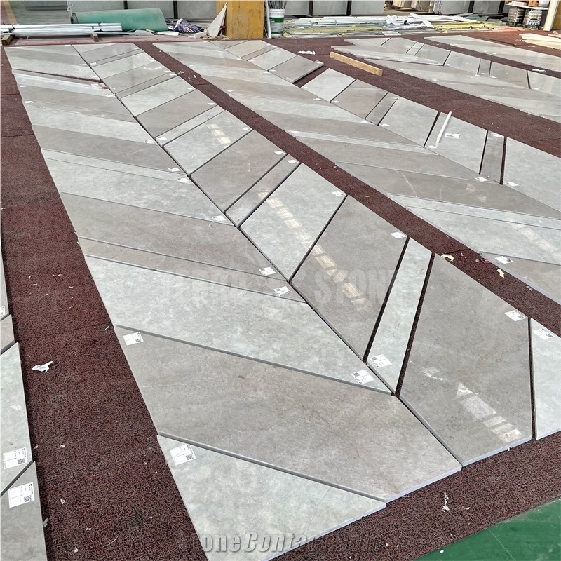 Grey Marble Tile Cut To Size Chevron Tiles Arrow Pattern