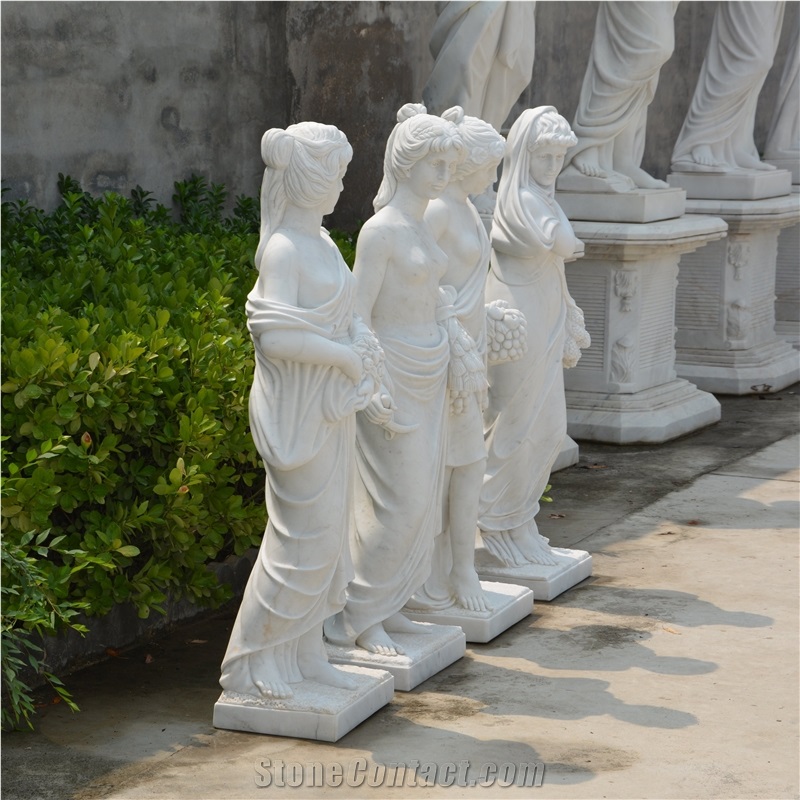 Customized Public Decoration 4 Season Fariy Marble Sculpture
