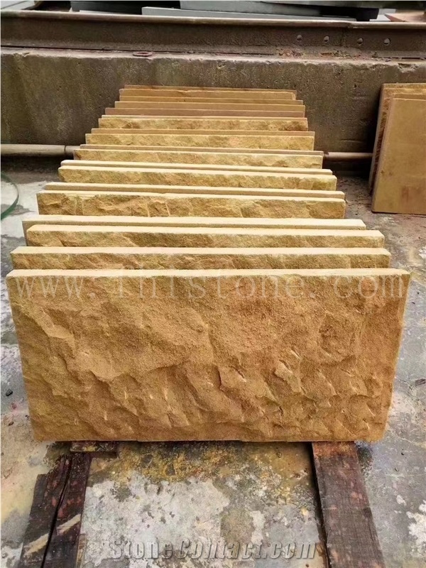 Gold Sandstone Yellow Sandstone Mushroomtile Wall Cladding