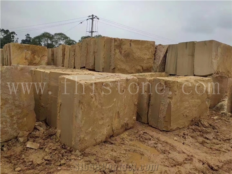 Gold Sandstone Yellow Sandstone Mushroomtile Wall Cladding
